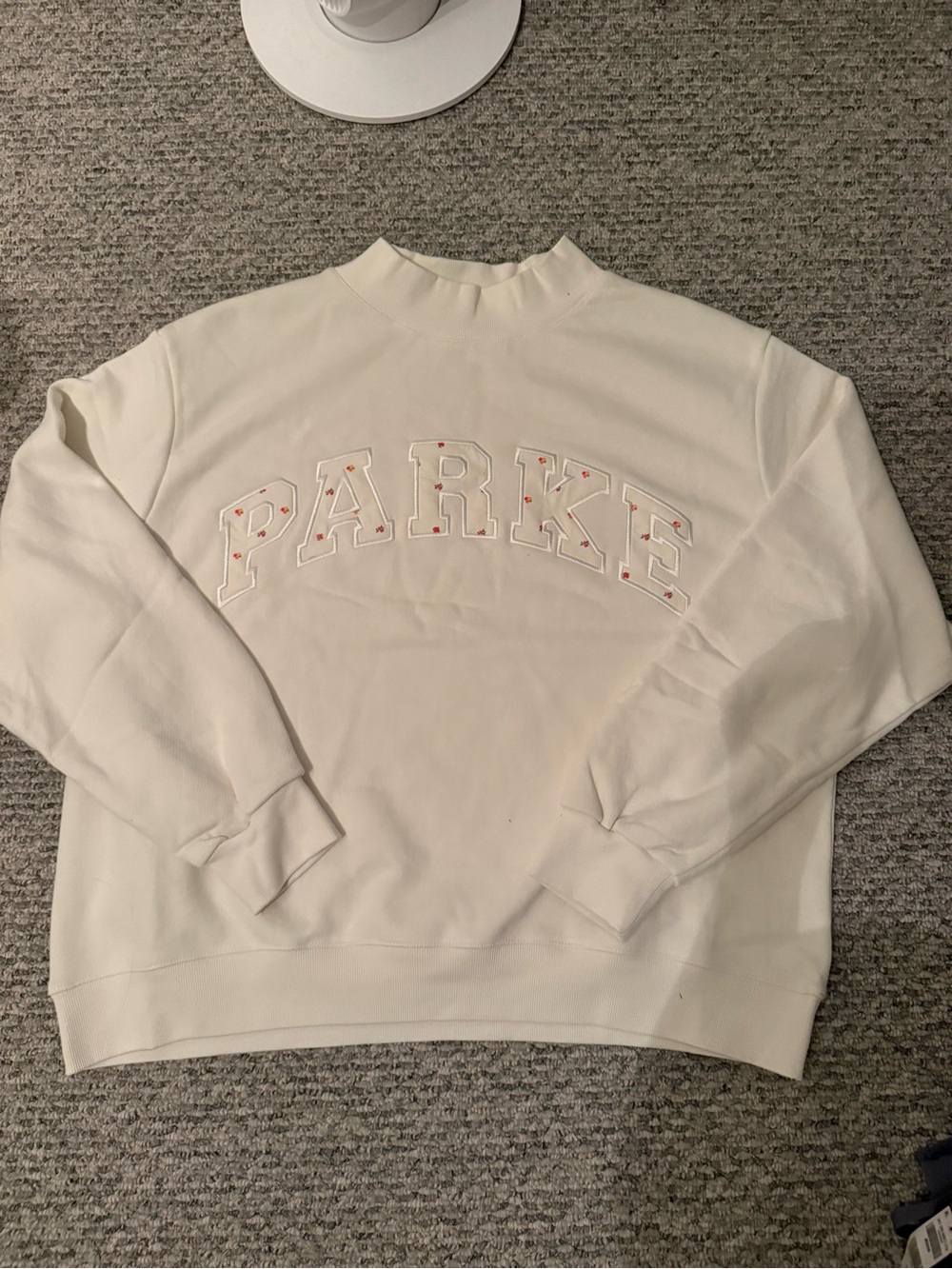 Parke Varsity Mockneck - Ivory + Sunset Floral